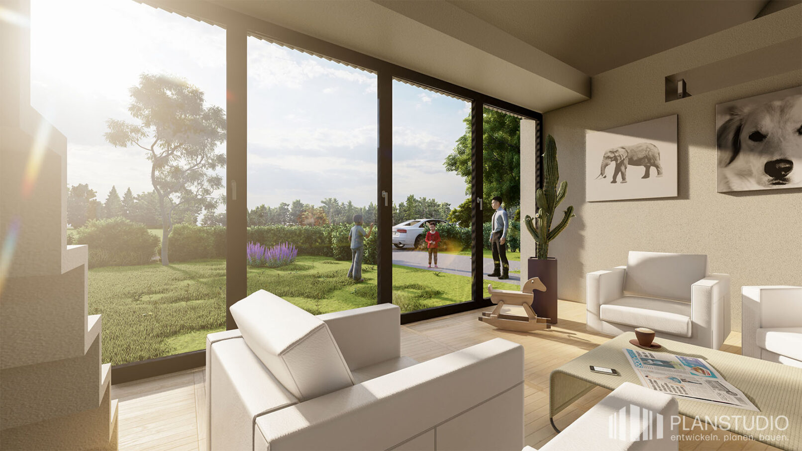 Ferienhaus am Hainer See - Wohnraum