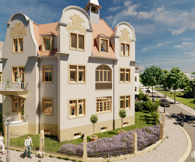 Repräsentative Stuckfassade